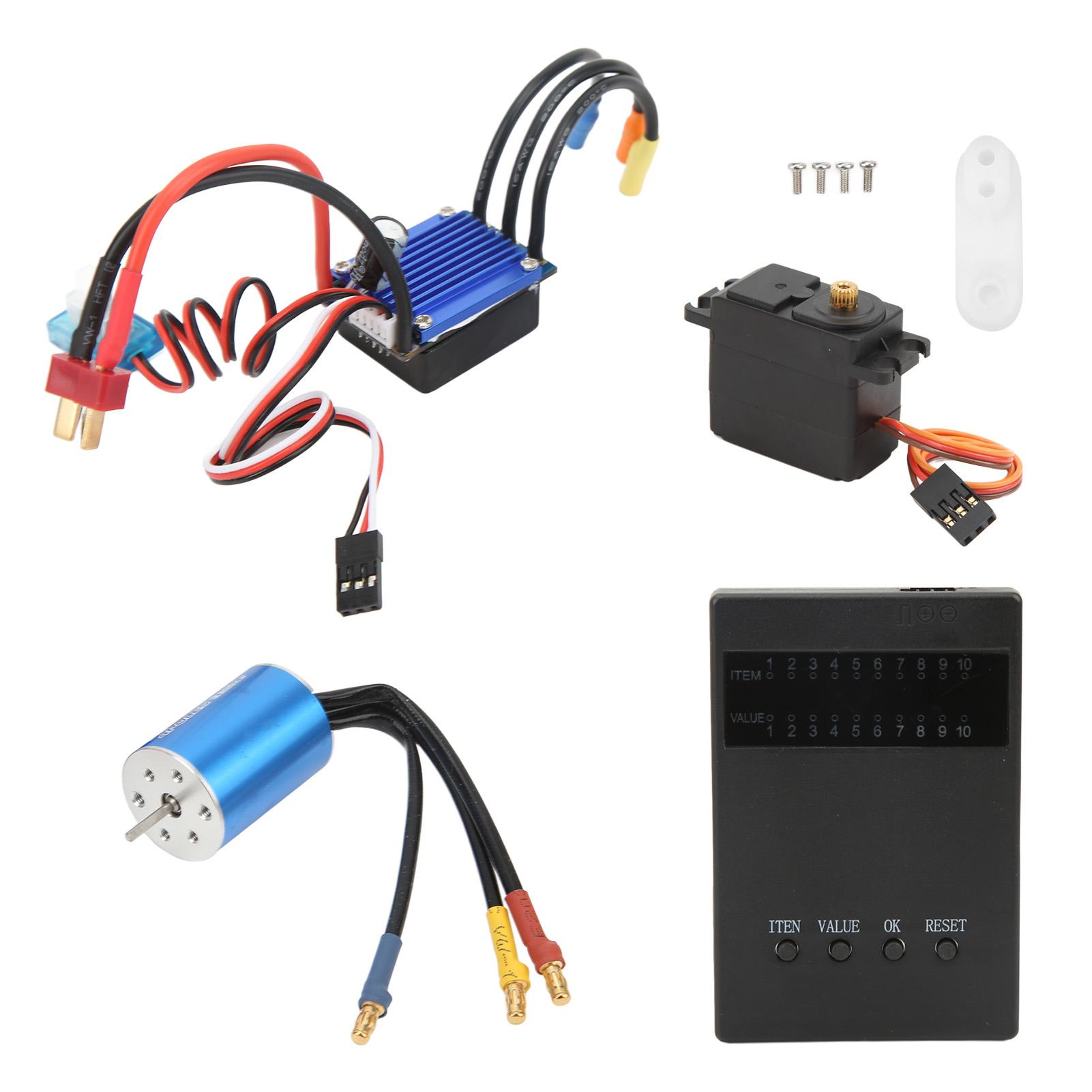 RC Brushless Combo Set 3300KV Motor 25A ESC 2.2KG Servo and Programming Card Kit for Wltoys 1/16 1/18 Cars
RC Brushless Combo Set 3300KV Motor 25A ESC 2.2KG Servo and Programming Card Kit for Wltoys 1/16 1/18 Cars