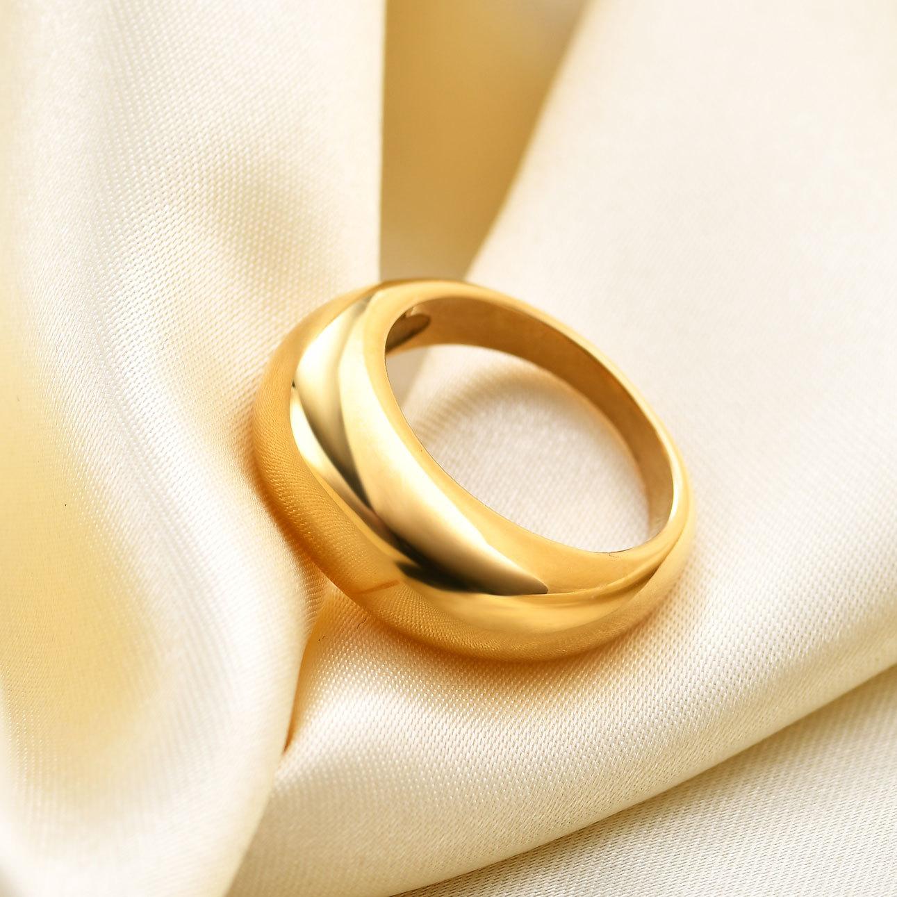 CARLIDANA Minimalism Polish Stainless Steel Chunky Rings Gold Color Trendy Geometric Round Circle Ring for Women Wedding Jewelry 8
CARLIDANA Minimalism Polish Stainless Steel Chunky Rings Gold Color Trendy Geometric Round Circle Ring for Women Wedding Jewelry 8