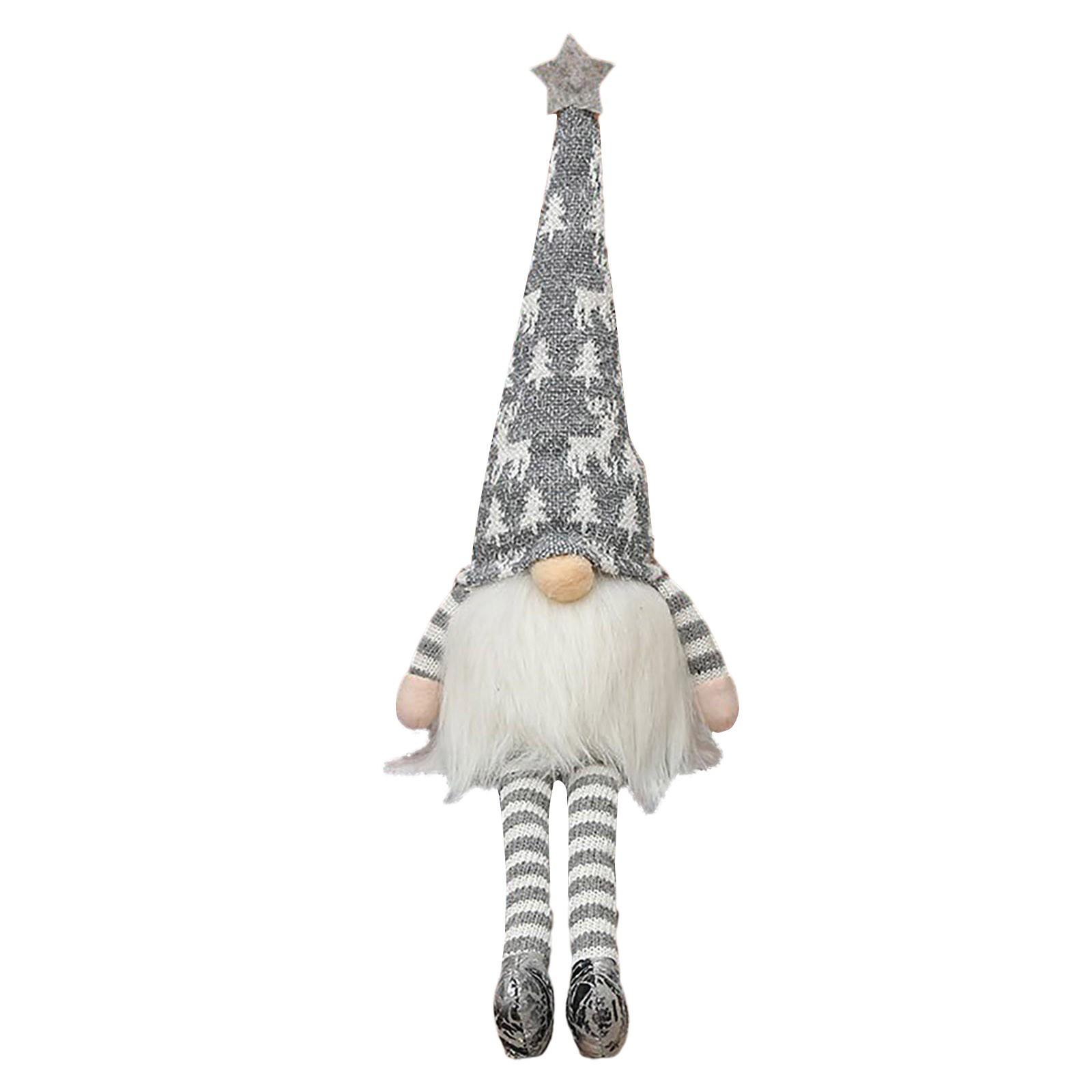 Рождественский гном со светодиодными лампочками, праздничное украшение, плюшевая кукла ручной работы, украшение для дома One Size