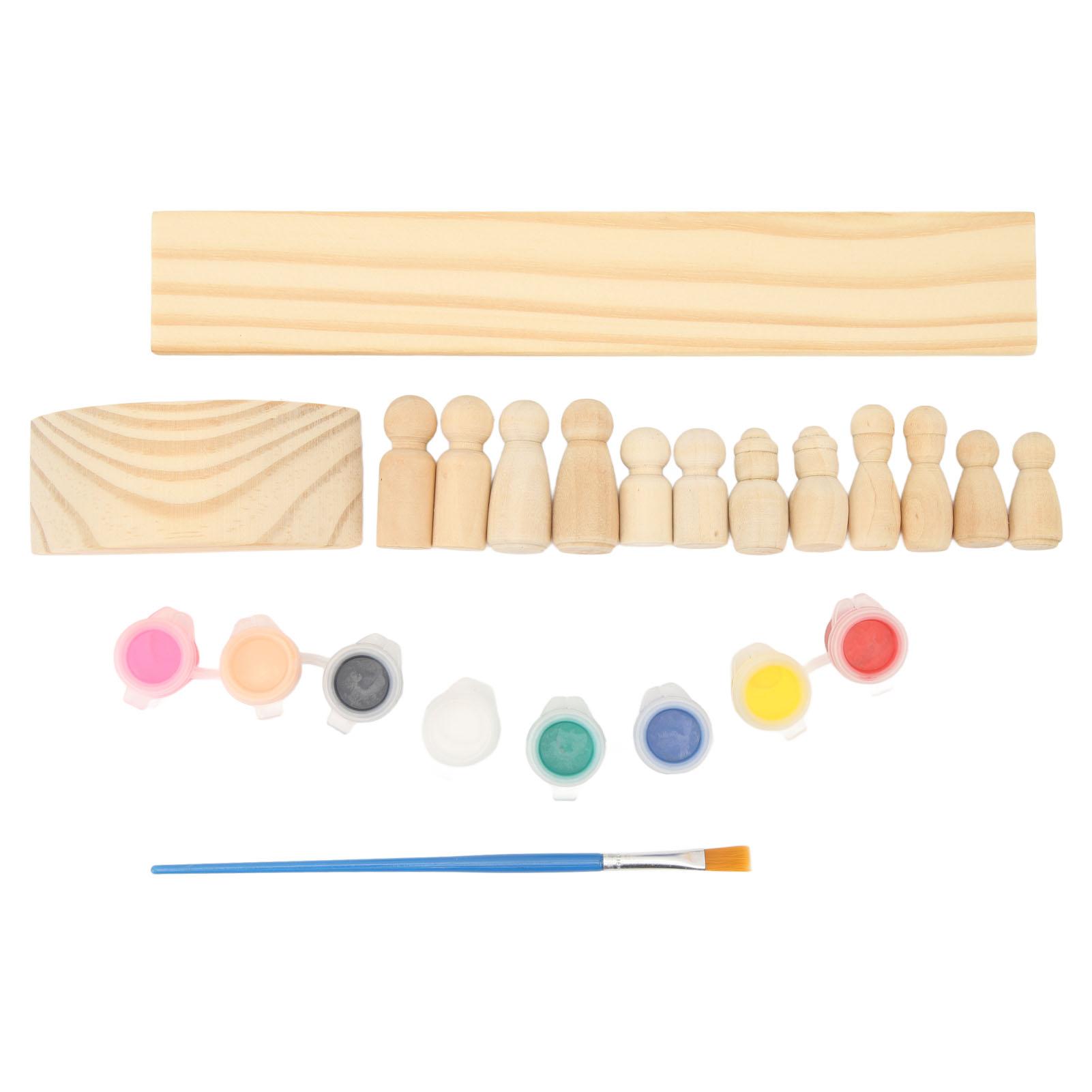 Wooden Balance Counting Toy DIY Unfinished Doll Balance Toy with 8 Colors Pigment for Children Kids
Wooden Balance Counting Toy DIY Unfinished Doll Balance Toy with 8 Colors Pigment for Children Kids