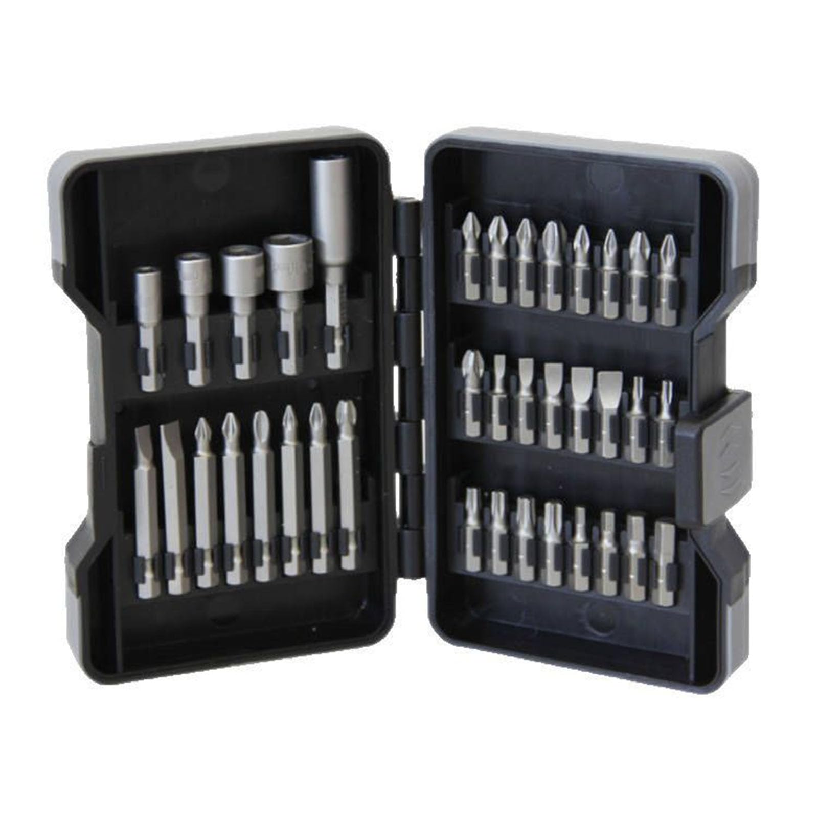 37Pcs Screwdriver Bit Set with Case, Slotted Phillips Star Hex Square Nut Drive for Wood Metal Cement Drilling Screwdriving сірий
37Pcs Screwdriver Bit Set with Case, Slotted Phillips Star Hex Square Nut Drive for Wood Metal Cement Drilling Screwdriving сірий