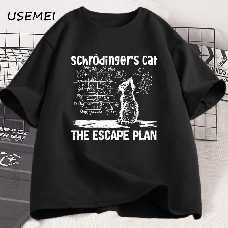 Schrodinger Cat T-shirt Physics Quantum Mechanics Creative Print Tshirt Short-sleeved Cotton T Shirt Science Men Women Clothes 5XL
Schrodinger Cat T-shirt Physics Quantum Mechanics Creative Print Tshirt Short-sleeved Cotton T Shirt Science Men Women Clothes 5XL