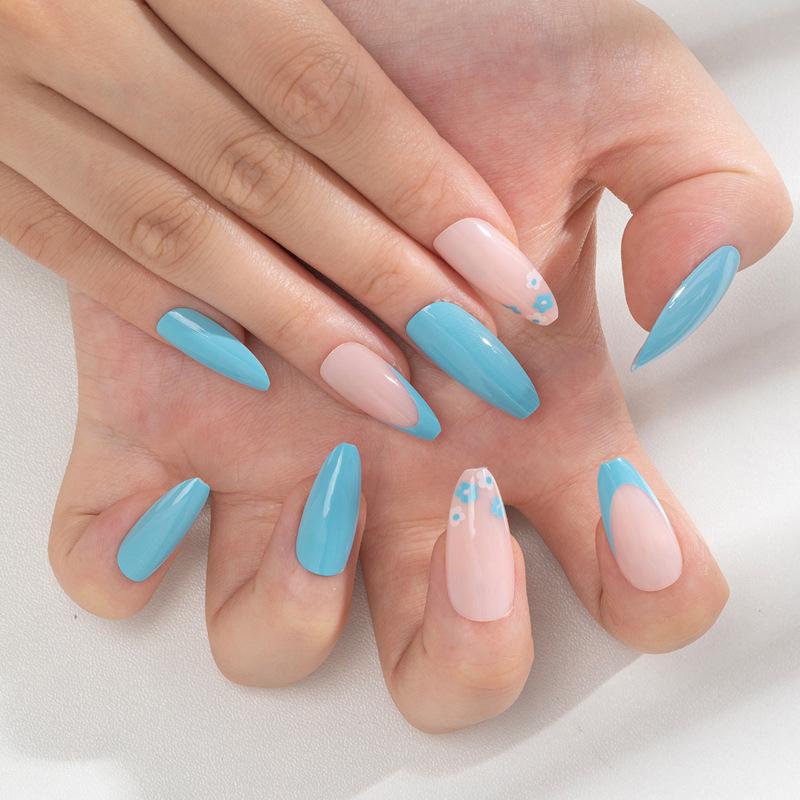 Removable Almond French Nails with Floral Designs - Spicy, Sweet & Cool False Nail Patches Glue Style
Removable Almond French Nails with Floral Designs - Spicy, Sweet & Cool False Nail Patches Glue Style