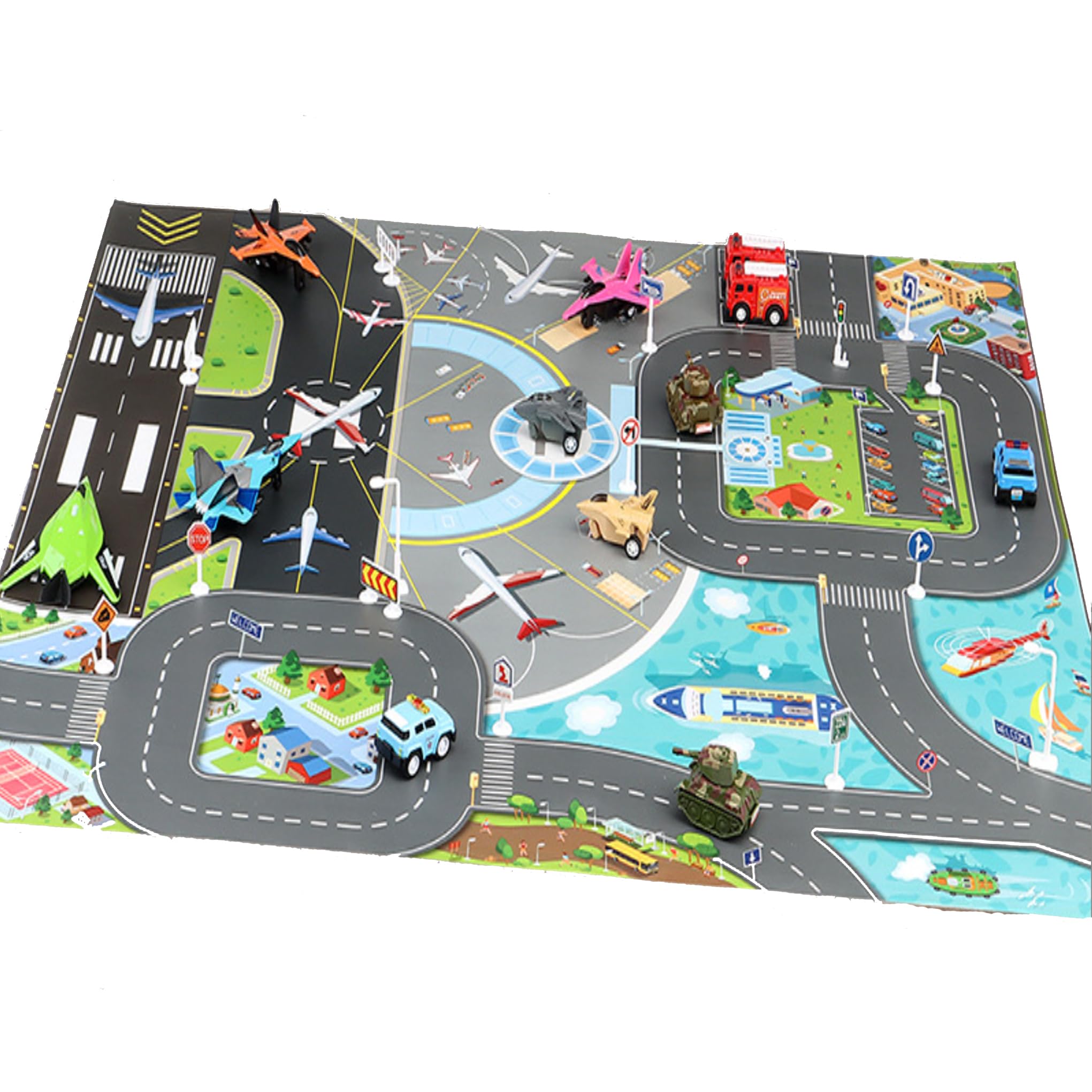 Percy s Caravan Playmat, Road Traffic and Car Map Playsheet with Miniature Cars, Educational Toy for Kids, Foldable (Airport)
Percy s Caravan Playmat, Road Traffic and Car Map Playsheet with Miniature Cars, Educational Toy for Kids, Foldable (Airport)