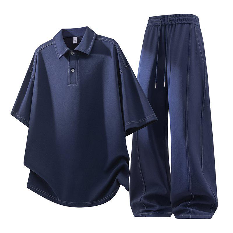 Men s 2026 Summer Trendy Lapel Short-Sleeve T-Shirt & Casual Sports Shorts Set L темно-синього кольору
Men s 2026 Summer Trendy Lapel Short-Sleeve T-Shirt & Casual Sports Shorts Set L темно-синього кольору