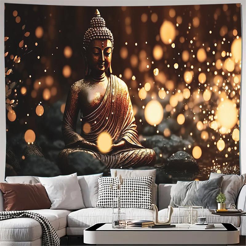 Golden Buddha Meditation Zen Light Bokeh Wall Tapestry Machine Washable All Season Decor Art Print Spiritual Peace Design Home 74x94cm(29x37in)
Golden Buddha Meditation Zen Light Bokeh Wall Tapestry Machine Washable All Season Decor Art Print Spiritual Peace Design Home 74x94cm(29x37in)