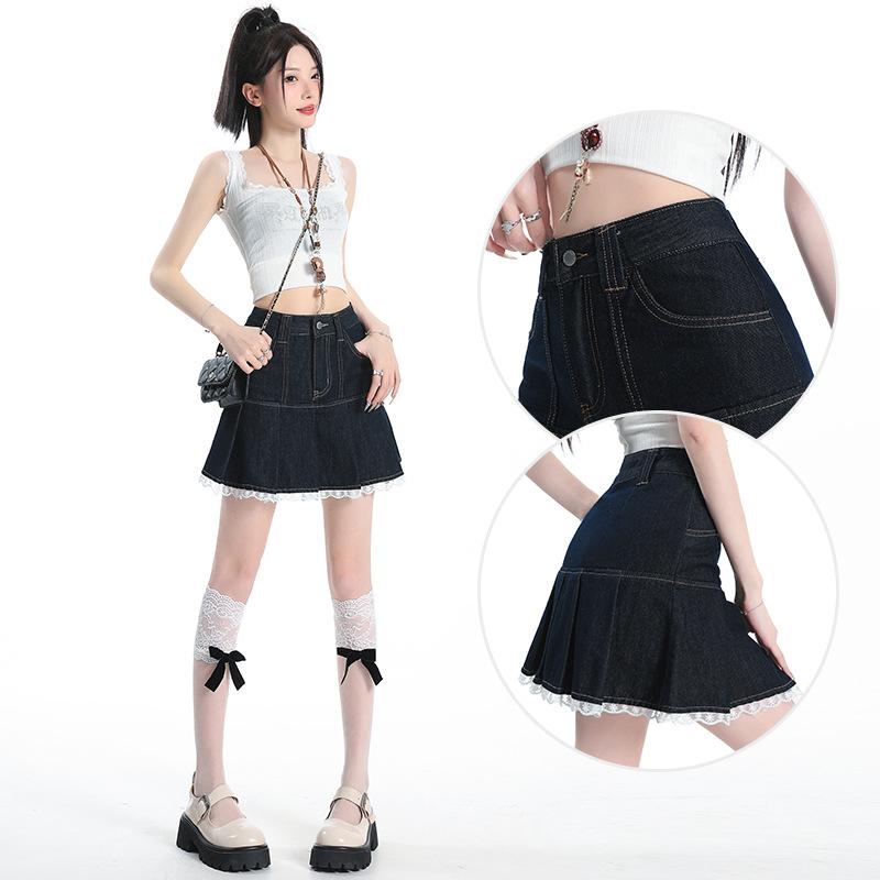 Retro Summer New High Waist Lace A-Line Skirt S синий
Retro Summer New High Waist Lace A-Line Skirt S синий