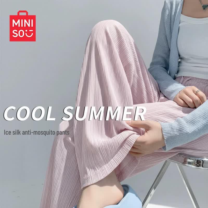 Женские повседневные брюки с широкими штанинами из ледяного шелка MINISO 2XL
Женские повседневные брюки с широкими штанинами из ледяного шелка MINISO 2XL
