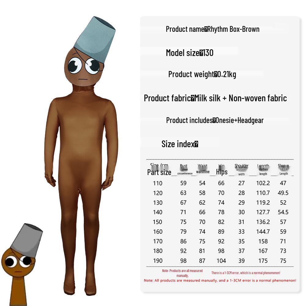 Rhythm Box 2 Sprunki Incredibox Game Cosplay Bodysuit Child 120 коричневий
Rhythm Box 2 Sprunki Incredibox Game Cosplay Bodysuit Child 120 коричневий