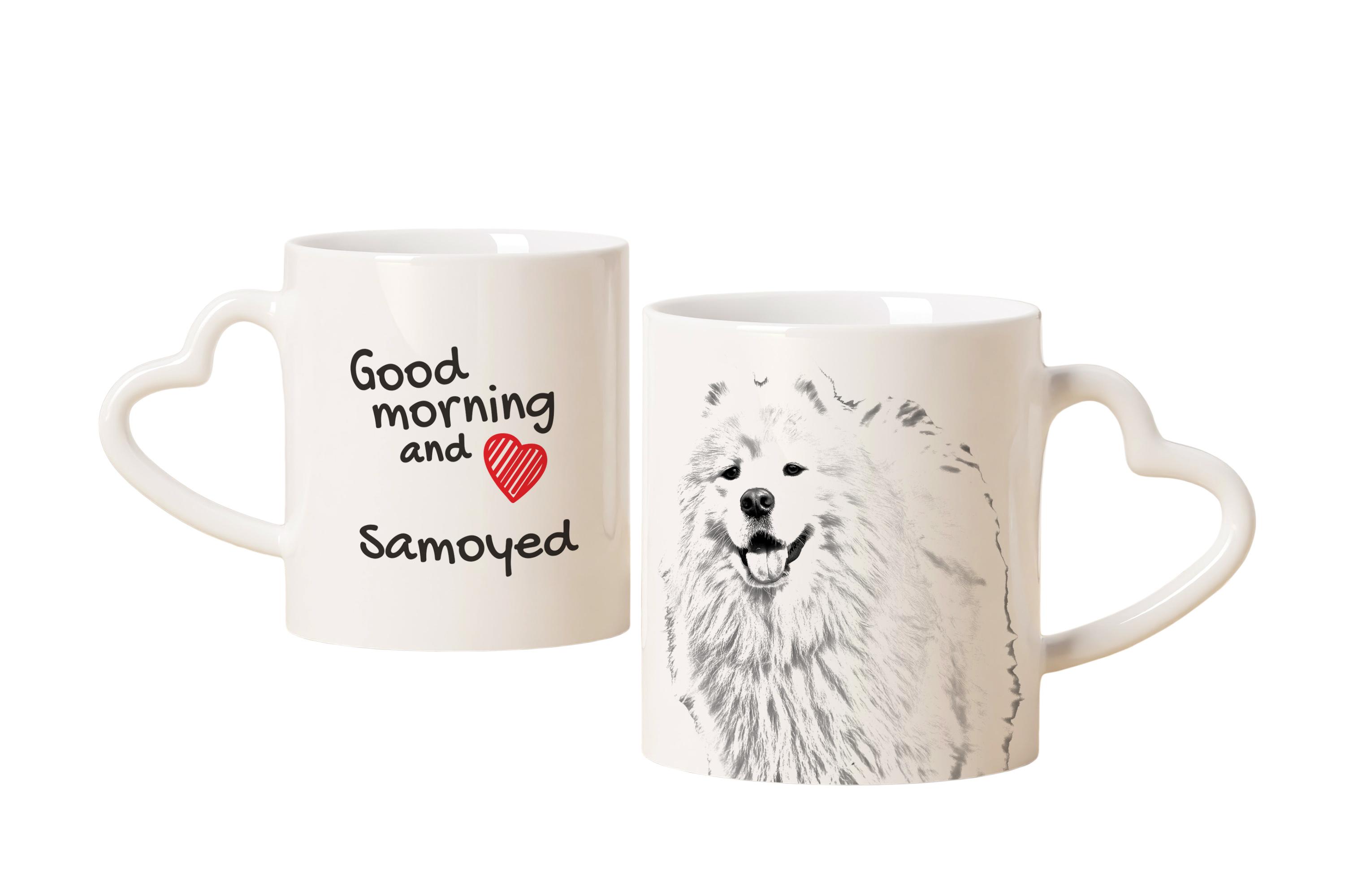 Samoyed, Bjelkier, Samoiedskaya Sobaka - cup with a dog, adorable cup with a heart-shaped handle, universal gift from the Art-Dog brand білий
Samoyed, Bjelkier, Samoiedskaya Sobaka - cup with a dog, adorable cup with a heart-shaped handle, universal gift from the Art-Dog brand білий