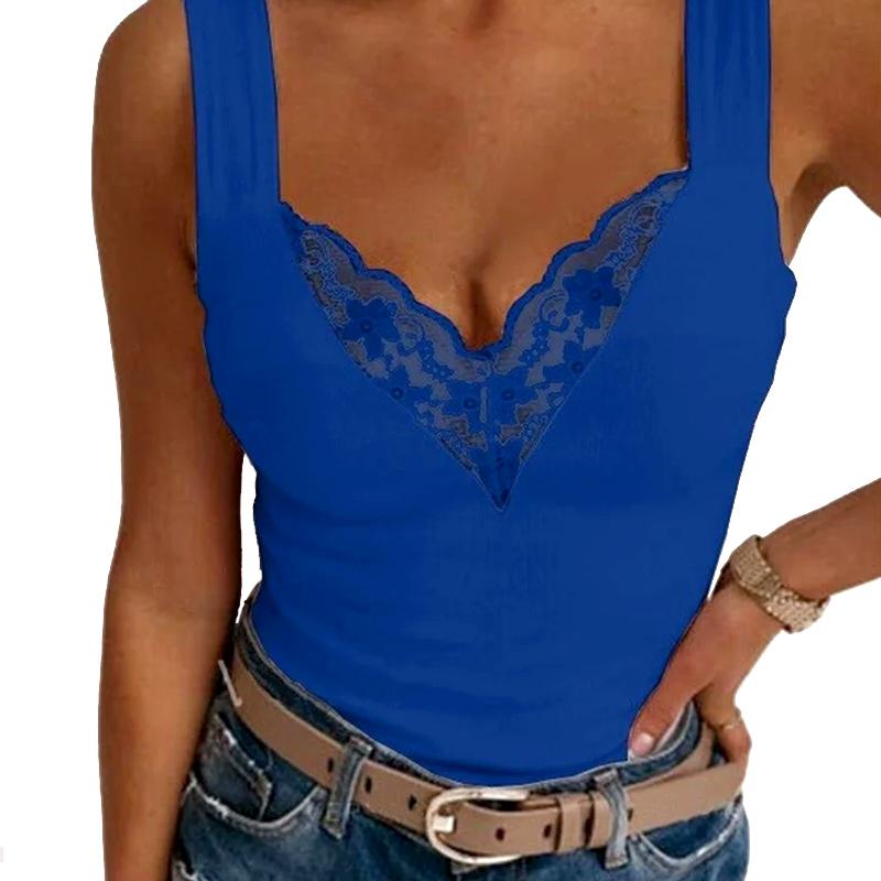 1 шт. Женские топы с V-образным вырезом, Сексуальный жилет, Блузка, Женская кружевная футболка из полиэфирного волокна, Без рукавов, Повседневная 4XL синий
1 шт. Женские топы с V-образным вырезом, Сексуальный жилет, Блузка, Женская кружевная футболка из полиэфирного волокна, Без рукавов, Повседневная 4XL синий