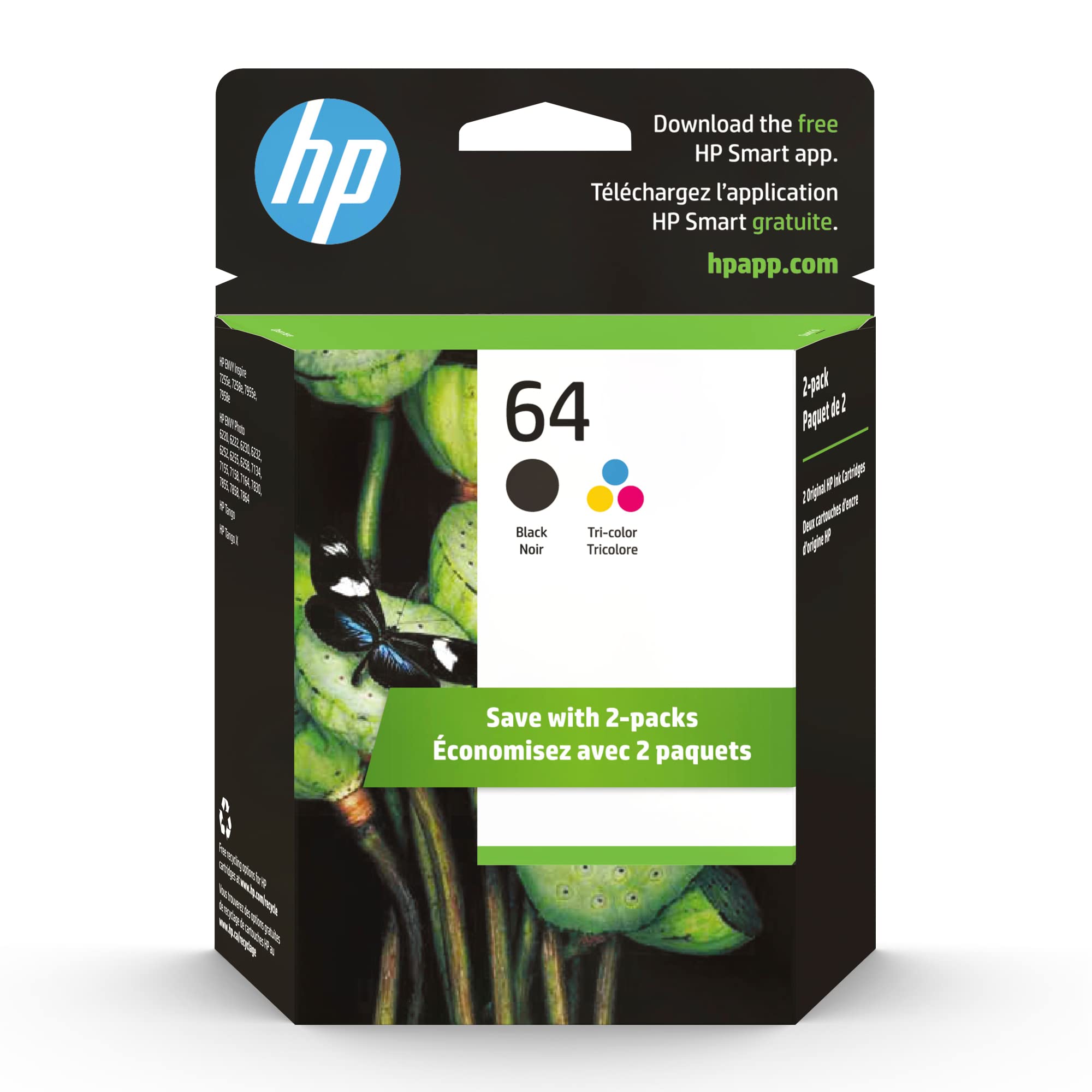 Оригінальні чорні картриджі HP 64 та триколірні (2 Картриджі) (X4D92AN) чорний
Оригінальні чорні картриджі HP 64 та триколірні (2 Картриджі) (X4D92AN) чорний