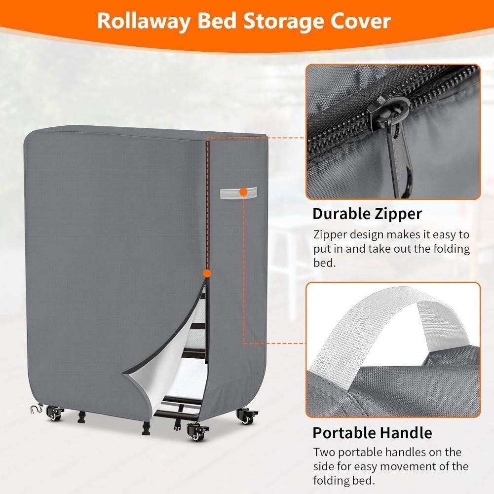 Convenient Zipper Cover For Beds Rollaway Bed Cover Easy Access Design Heavy-Duty Oxford Fabric Practical Space Solution 210D Grey
Convenient Zipper Cover For Beds Rollaway Bed Cover Easy Access Design Heavy-Duty Oxford Fabric Practical Space Solution 210D Grey