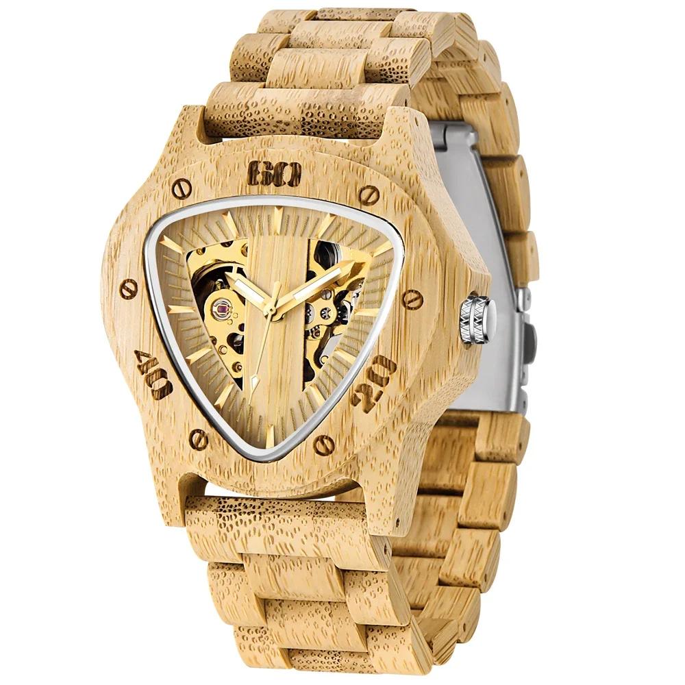 Khaki Triangle Design Wooden Hollow Mechanical Men s Watch Unique Design Business Men s Fashion Watch Clock Reloj de madera
Khaki Triangle Design Wooden Hollow Mechanical Men s Watch Unique Design Business Men s Fashion Watch Clock Reloj de madera