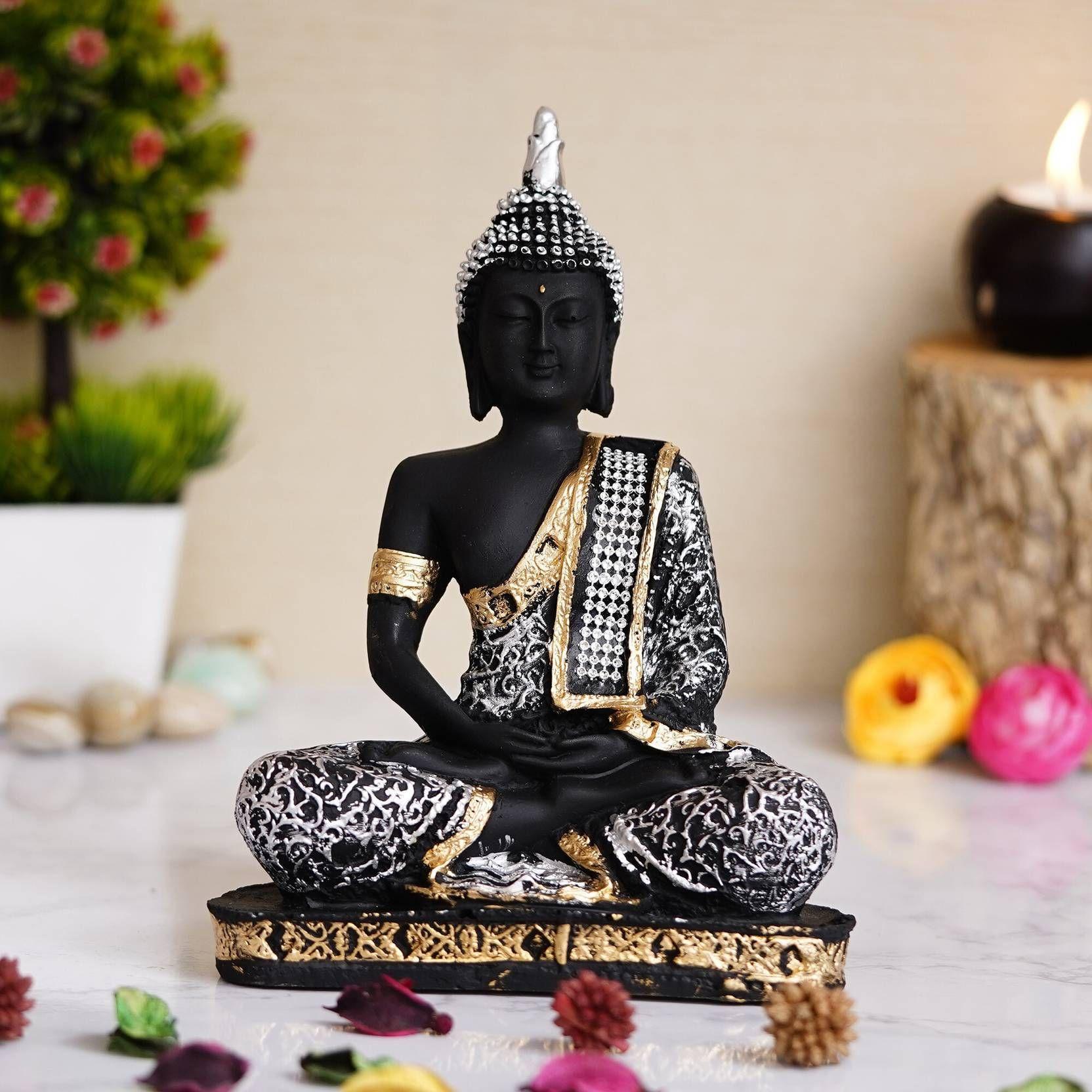 Meditating Buddha Statue For Home Decor Idol/Showpiece Decorative Showpiece - 17 cm (Polyresin, Silver)
Meditating Buddha Statue For Home Decor Idol/Showpiece Decorative Showpiece - 17 cm (Polyresin, Silver)