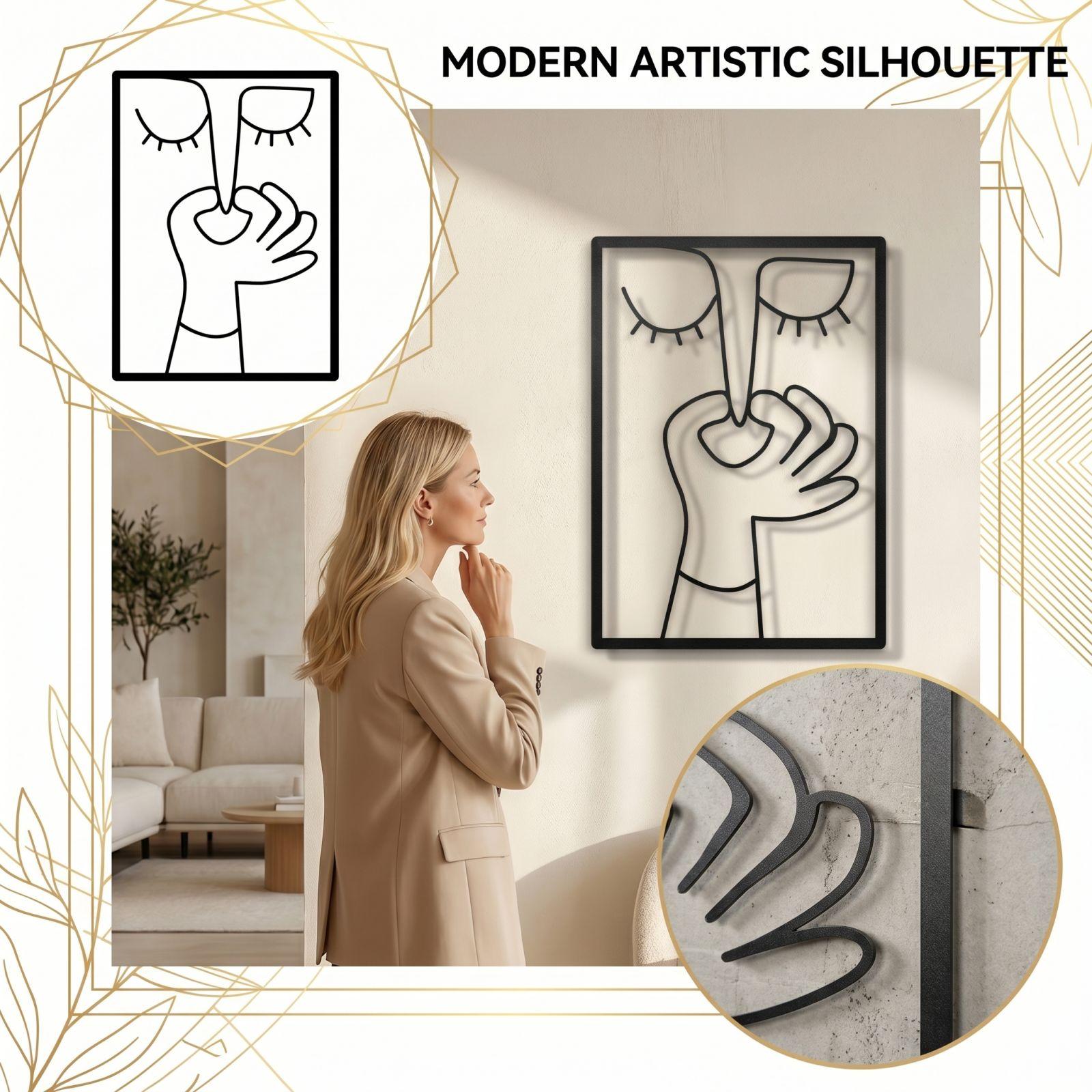 Abstract Metal Wall Art Sculpture Iron Craft Figurine Modern Minimalist Silhouette Decorative Home Office Wall Hanging one size чорний
Abstract Metal Wall Art Sculpture Iron Craft Figurine Modern Minimalist Silhouette Decorative Home Office Wall Hanging one size чорний