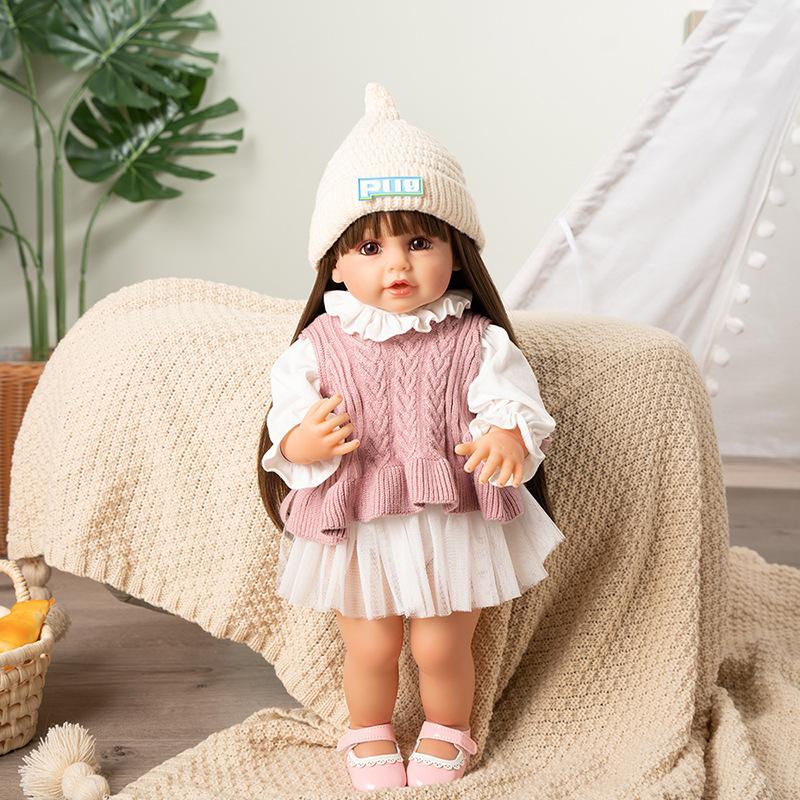 New Full Glue Rebirth Doll Cute Girl Toy Full Vinyl Washable Simulation Baby Doll Toy Wholesale 55cm розовый
New Full Glue Rebirth Doll Cute Girl Toy Full Vinyl Washable Simulation Baby Doll Toy Wholesale 55cm розовый