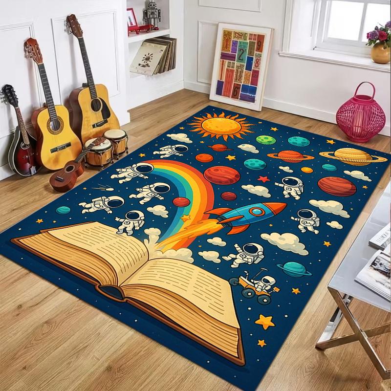 Outer Space Solar System Area Rug Non-Slip Astronaut Rocket Print Floor Mat for Kids Room Playroom Decor Gift 40X60CM
Outer Space Solar System Area Rug Non-Slip Astronaut Rocket Print Floor Mat for Kids Room Playroom Decor Gift 40X60CM