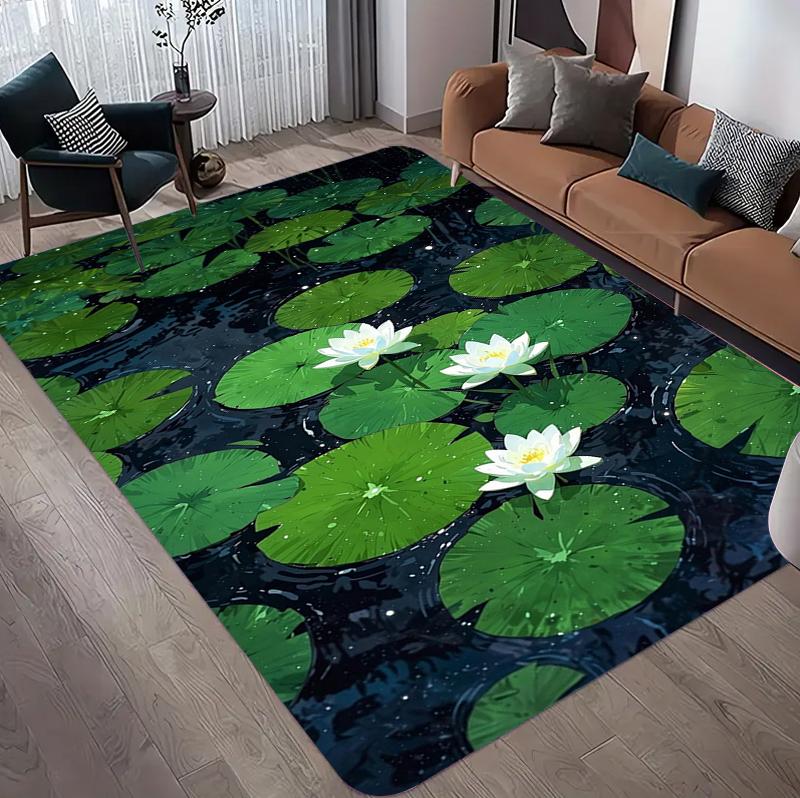 Oriental Lotus Pond Carpet Mat Rug Home Decoration Living Room Bedroom Water Lily Fish Reed Pattern Non Slip Soft Floor Mat 40X60CM
Oriental Lotus Pond Carpet Mat Rug Home Decoration Living Room Bedroom Water Lily Fish Reed Pattern Non Slip Soft Floor Mat 40X60CM