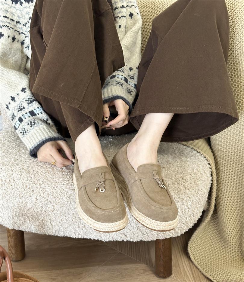 2025 new retro style fashion temperament wedge heel comfortable soft bottom round head straw loafers women 40 верблюд
2025 new retro style fashion temperament wedge heel comfortable soft bottom round head straw loafers women 40 верблюд
