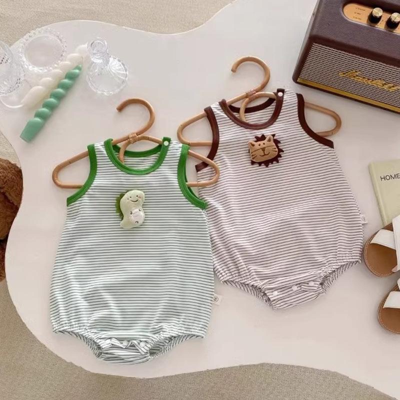 Baby Girls Bodysuits Sleeveless Striped Cute Summer Baby Boy Rompers Thin Cotton Newborn Baby Clothes 90(2Y)
Baby Girls Bodysuits Sleeveless Striped Cute Summer Baby Boy Rompers Thin Cotton Newborn Baby Clothes 90(2Y)