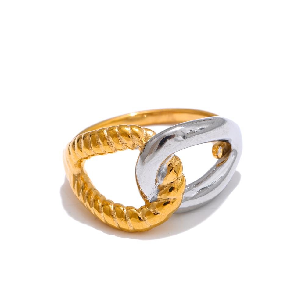 Yhpup Fashion Stainless Steel Hollow Knot Adjustable Open Ring Texture Trendy Charm Finger Jewelry 18K PVD Plated Wholesale New resizable
Yhpup Fashion Stainless Steel Hollow Knot Adjustable Open Ring Texture Trendy Charm Finger Jewelry 18K PVD Plated Wholesale New resizable
