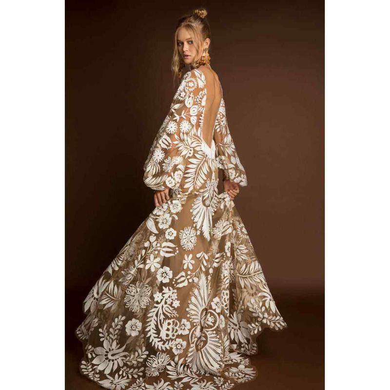 2020 New European and American Foreign Trade Women s Clothing Wish Deep V Mesh Embroidered Puff Sleeve Backless Dress New Style White S
2020 New European and American Foreign Trade Women s Clothing Wish Deep V Mesh Embroidered Puff Sleeve Backless Dress New Style White S