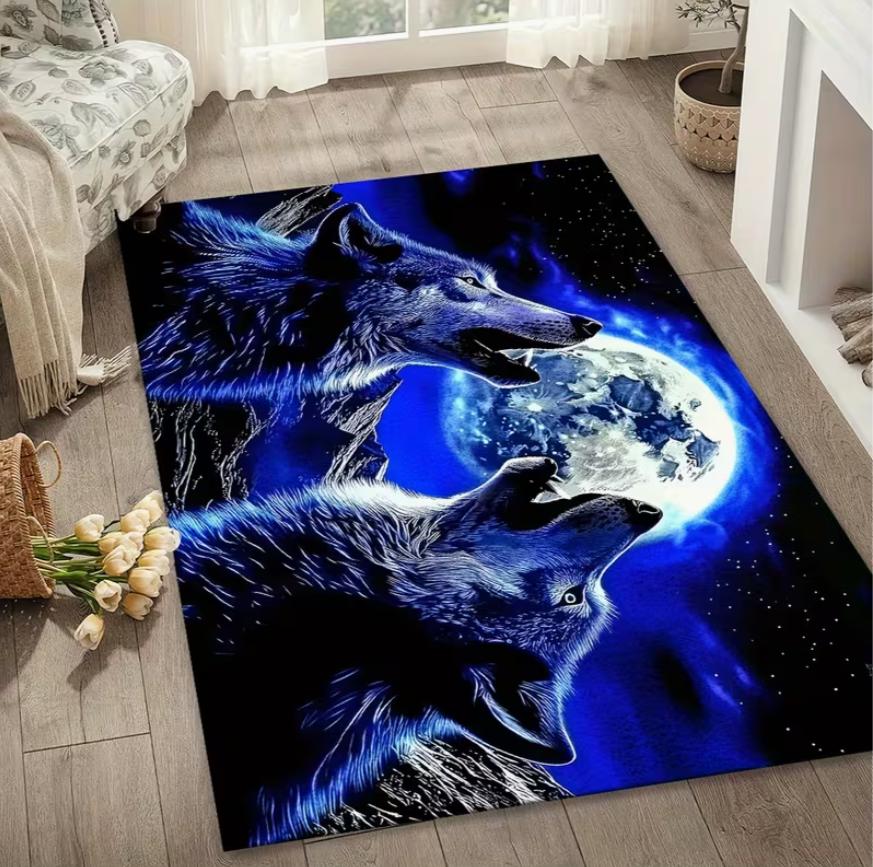 Living Room Rug Blue Moon & Two Wolves Hardcore Style Carpet Non-Slip Soft Easy To Clean Dark Wild Home Decor Mat 40x60cm
Living Room Rug Blue Moon & Two Wolves Hardcore Style Carpet Non-Slip Soft Easy To Clean Dark Wild Home Decor Mat 40x60cm