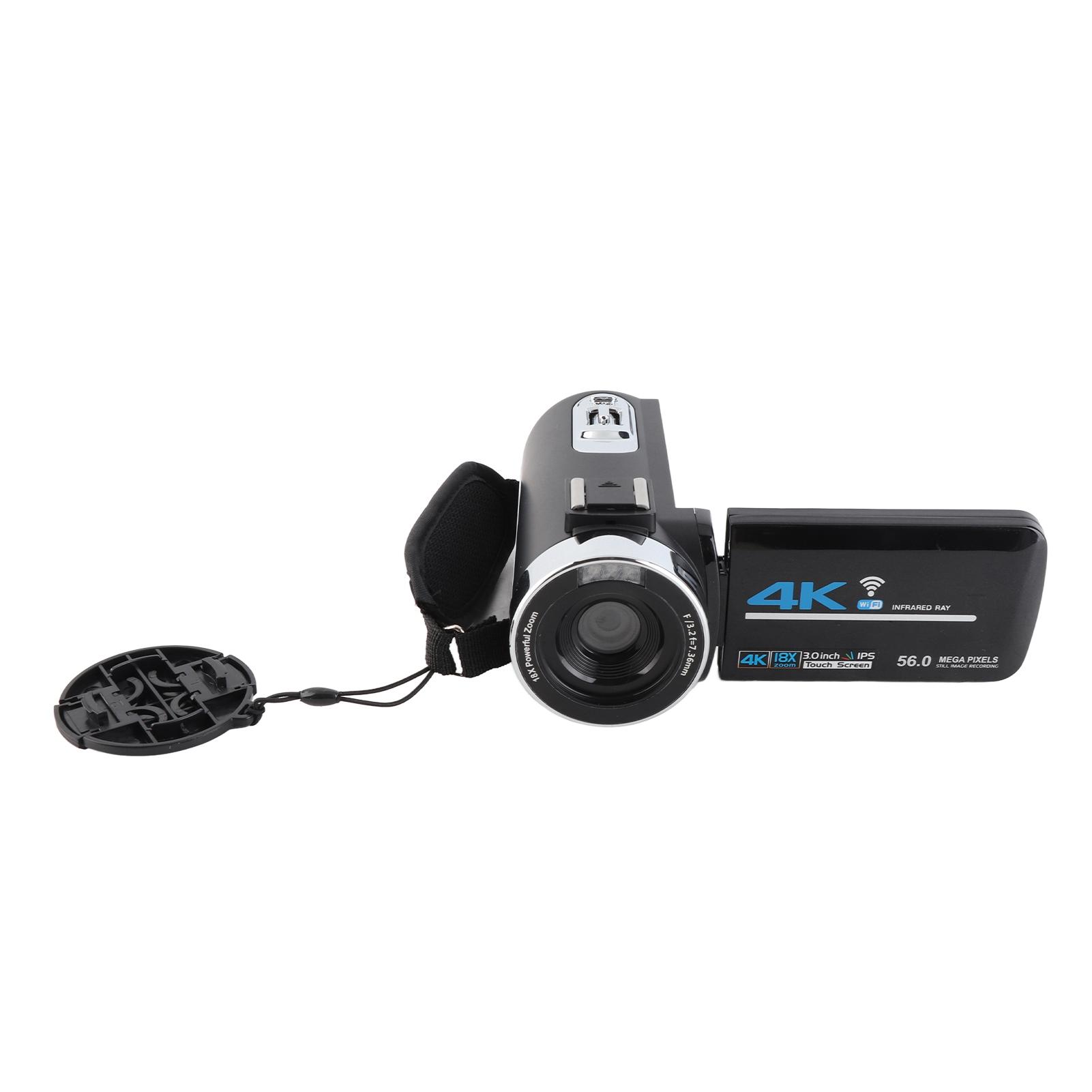 Відеокамера 4K Відеокамера WiFi-камера HD Digital Cam 56-мегапіксельна відеокамера для ведення відеоблогів для прямої трансляції YouTube чорний
Відеокамера 4K Відеокамера WiFi-камера HD Digital Cam 56-мегапіксельна відеокамера для ведення відеоблогів для прямої трансляції YouTube чорний