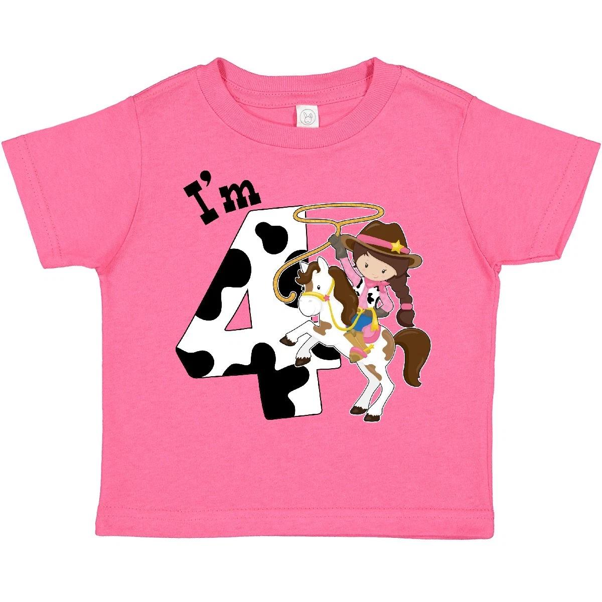 Inktastic I m Four-cowgirl Riding Horse Birthday Toddler kids boys T-Shirt Birthdays 4th 4 140
Inktastic I m Four-cowgirl Riding Horse Birthday Toddler kids boys T-Shirt Birthdays 4th 4 140