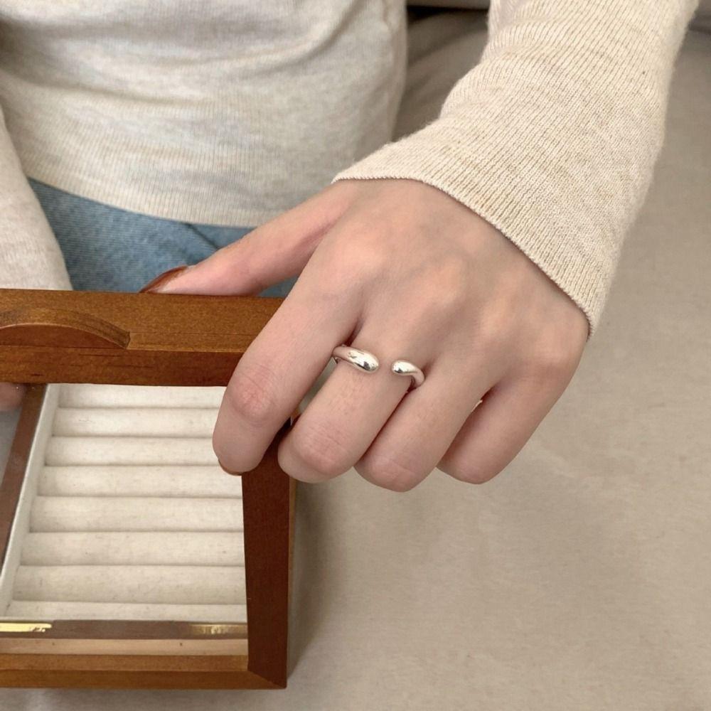 Water Shape Stainless Steel Ring Solid Color Index Finger Rings Metal Opening Ring Party Small Gold
Water Shape Stainless Steel Ring Solid Color Index Finger Rings Metal Opening Ring Party Small Gold