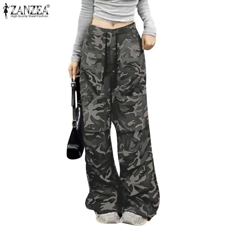 ZANZEA Womens Casual Elastic Waist Loose Camouflage Print Cargo Pants S темно-зеленого 
ZANZEA Womens Casual Elastic Waist Loose Camouflage Print Cargo Pants S темно-зеленого