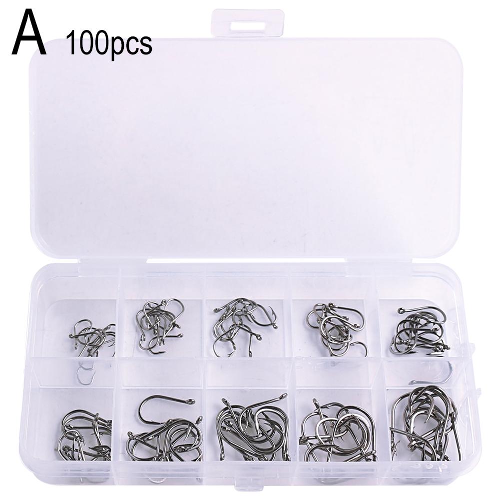 Fishing Hooks Carbon Steel Strong Sharp Silver Circle Fishhook Jig Barbed Pesca Portable Lure Bait Tackle
Fishing Hooks Carbon Steel Strong Sharp Silver Circle Fishhook Jig Barbed Pesca Portable Lure Bait Tackle