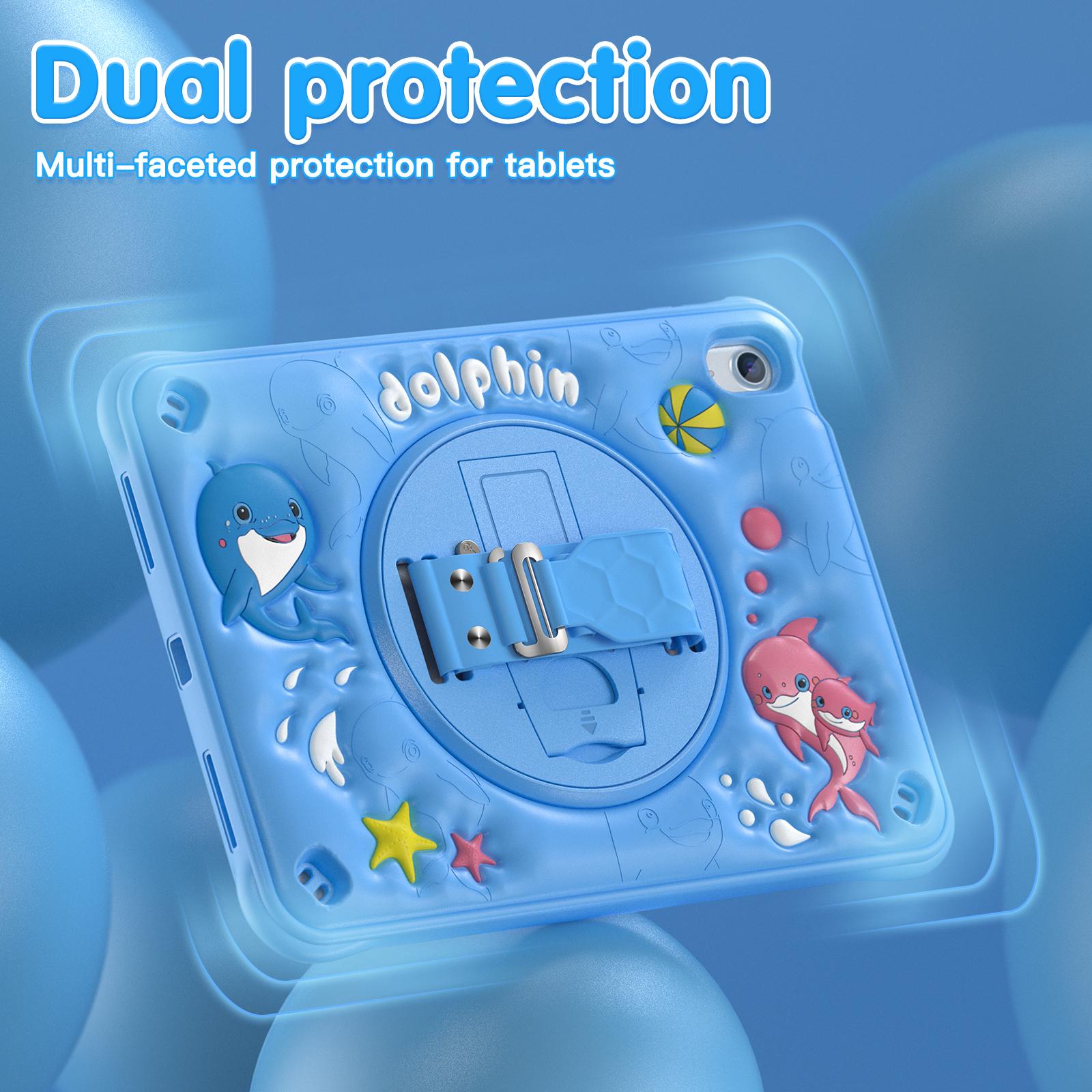 For iPad (2025)/10.9 (2022) Case Cute Dolphin Kickstand PC+Silicone+TPU Tablet Cover A
For iPad (2025)/10.9 (2022) Case Cute Dolphin Kickstand PC+Silicone+TPU Tablet Cover A