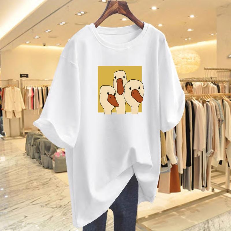 New cartoon printed pure cotton loose top T-shirt women s summer casual versatile bottoming shirt short sleeve S
New cartoon printed pure cotton loose top T-shirt women s summer casual versatile bottoming shirt short sleeve S
