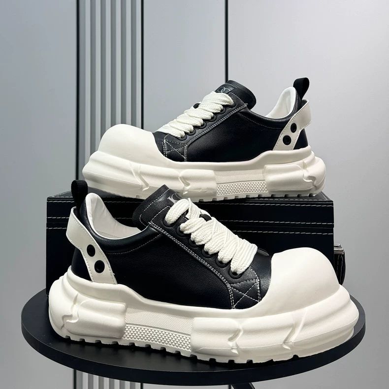 Ugly Cute Big Head Men s New Black and White Round Head Thick Sole Inner Height-increasing Breadboard Shoes 44
Ugly Cute Big Head Men s New Black and White Round Head Thick Sole Inner Height-increasing Breadboard Shoes 44
