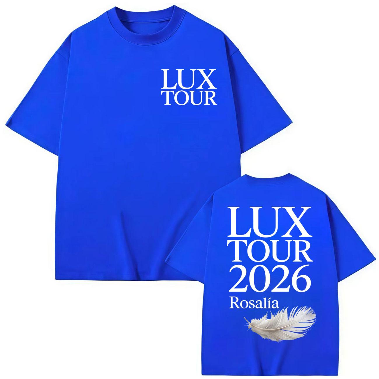 Singer Rosalia LUX Tour Merch T-shirt Fashion Pop Music Short Sleeve T-shirts Men Women Summer High Quality Cotton T Shirts 2XL
Singer Rosalia LUX Tour Merch T-shirt Fashion Pop Music Short Sleeve T-shirts Men Women Summer High Quality Cotton T Shirts 2XL