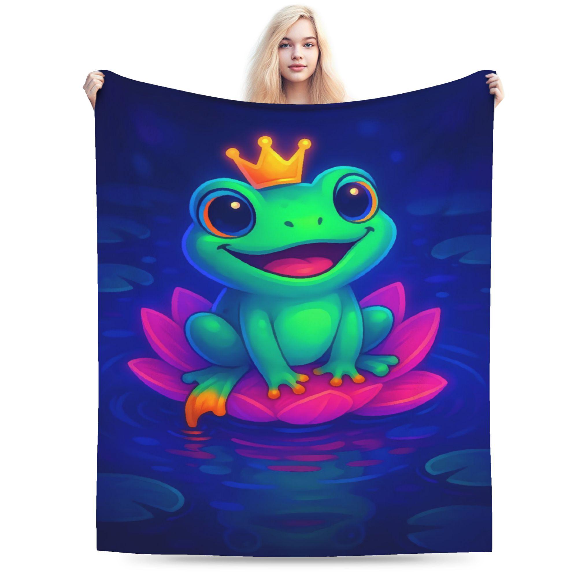 Neon Frog Prince Blanket Quality Soft Warm Throw Blanket Winter Picnic Bedroom Novelty Bedspread 75x90cm
Neon Frog Prince Blanket Quality Soft Warm Throw Blanket Winter Picnic Bedroom Novelty Bedspread 75x90cm