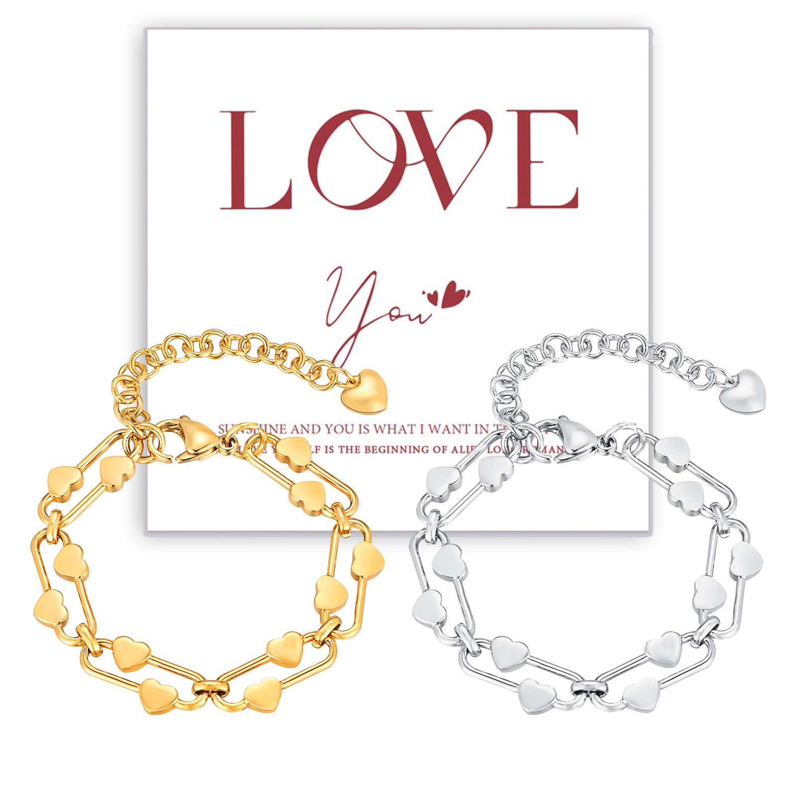Vnox Handmade Chain Bracelet For Women Girls,Dainty Stainless Steel Heart Links Wristband,Jewelry Valentine s Day Gift Card
Vnox Handmade Chain Bracelet For Women Girls,Dainty Stainless Steel Heart Links Wristband,Jewelry Valentine s Day Gift Card