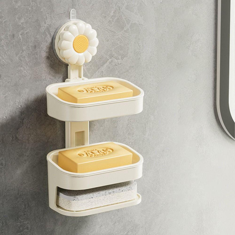 Plastic Double Layer Soap Rack Drill-Free Vacuum Suction Soap Dish Soap Sponge Holder Shower Beige-Style C
Plastic Double Layer Soap Rack Drill-Free Vacuum Suction Soap Dish Soap Sponge Holder Shower Beige-Style C