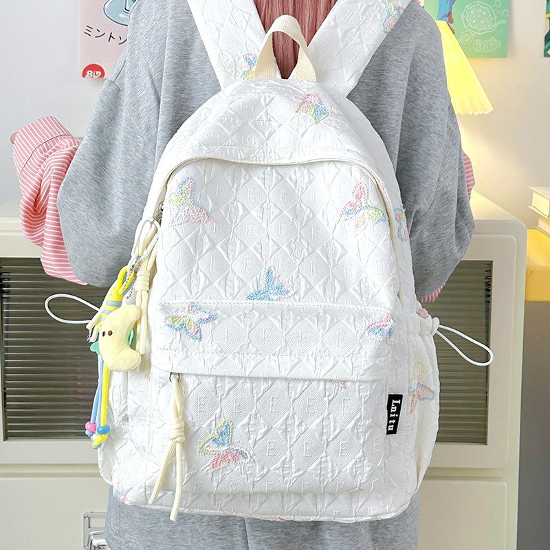Small fresh and cute student backpack, new butterfly schoolbag, high-value female junior high school versatile large-capacity backpack single bag белый
Small fresh and cute student backpack, new butterfly schoolbag, high-value female junior high school versatile large-capacity backpack single bag белый