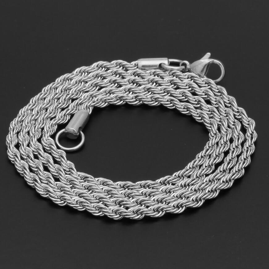 Stainless Steel 3mm Rope Chain Necklace 18inch 22inch Gold Silver Color High Quality Hiphop Fashion Jewelry For Men/Women 16inch
Stainless Steel 3mm Rope Chain Necklace 18inch 22inch Gold Silver Color High Quality Hiphop Fashion Jewelry For Men/Women 16inch
