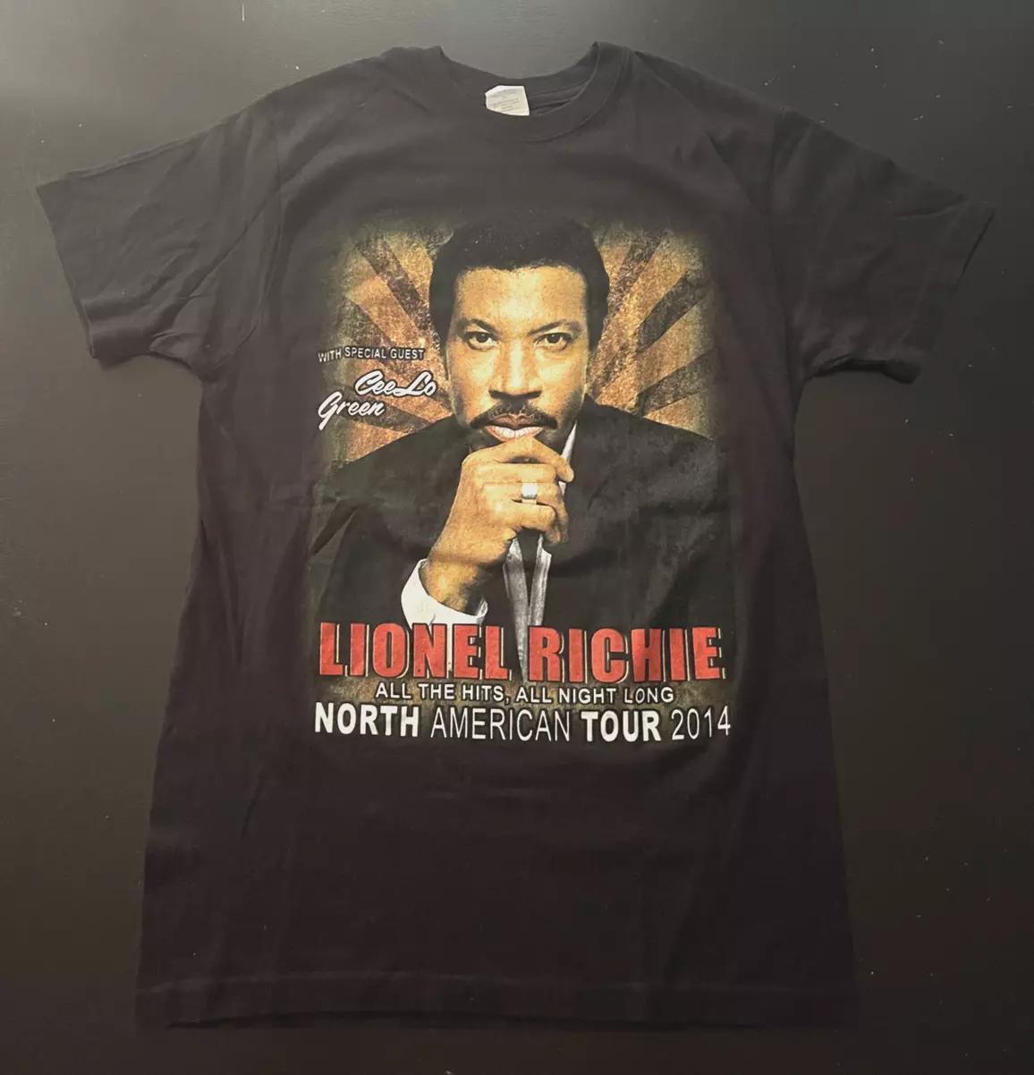 Lionel Richie 2014 North American Tour T-Shirt, w/ Cee Lo Green - Size: Small 3XL
Lionel Richie 2014 North American Tour T-Shirt, w/ Cee Lo Green - Size: Small 3XL