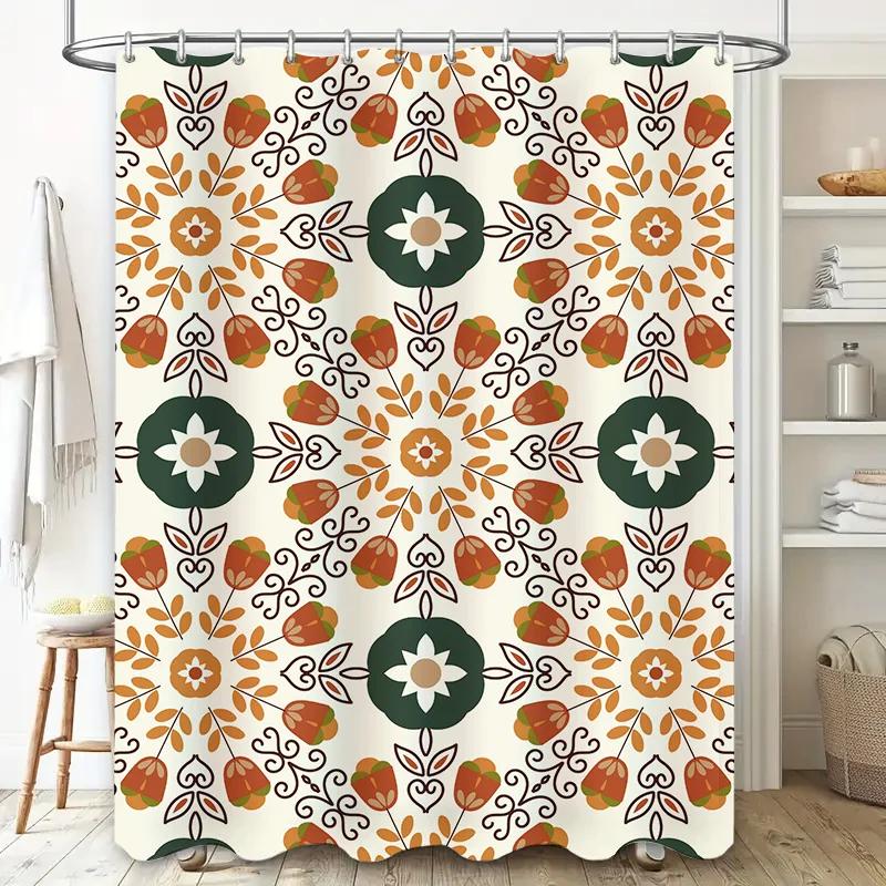 Kaleidoscope Shower Curtain Floral Design Waterproof Bathroom Decor Accessories Jacquard Fabric Bath Mat Liner Set For Home Kitc W60H190(CM)-1 Pcs
Kaleidoscope Shower Curtain Floral Design Waterproof Bathroom Decor Accessories Jacquard Fabric Bath Mat Liner Set For Home Kitc W60H190(CM)-1 Pcs