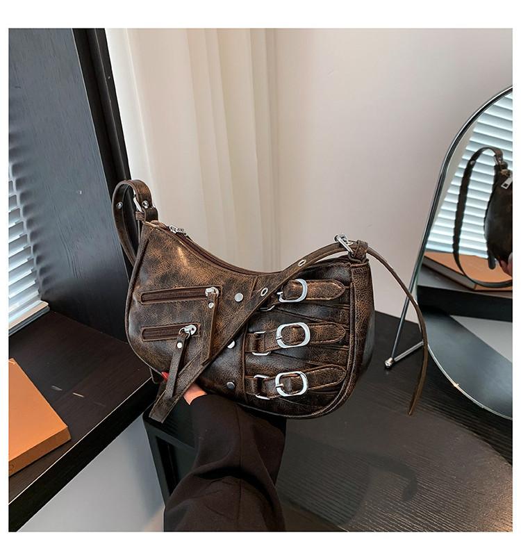 2023 New Sweet And Cool Girl Motorcycle Bag Fashionable Single-shoulder Dumpling Bag Women s Trendy Crossbody Bag кавовий
2023 New Sweet And Cool Girl Motorcycle Bag Fashionable Single-shoulder Dumpling Bag Women s Trendy Crossbody Bag кавовий