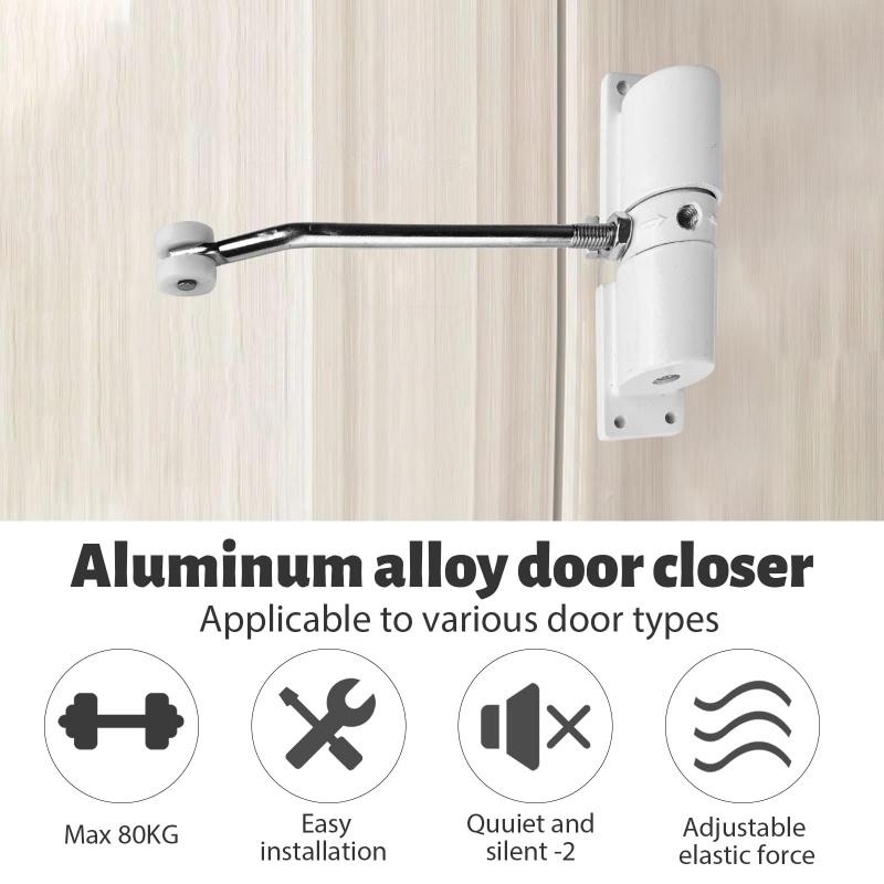 180 Degree Automatic Door Closer Metal Adjustable Heavy Duty Safety Spring Silence Durable Convert Hinged Door Interior Exterior
180 Degree Automatic Door Closer Metal Adjustable Heavy Duty Safety Spring Silence Durable Convert Hinged Door Interior Exterior