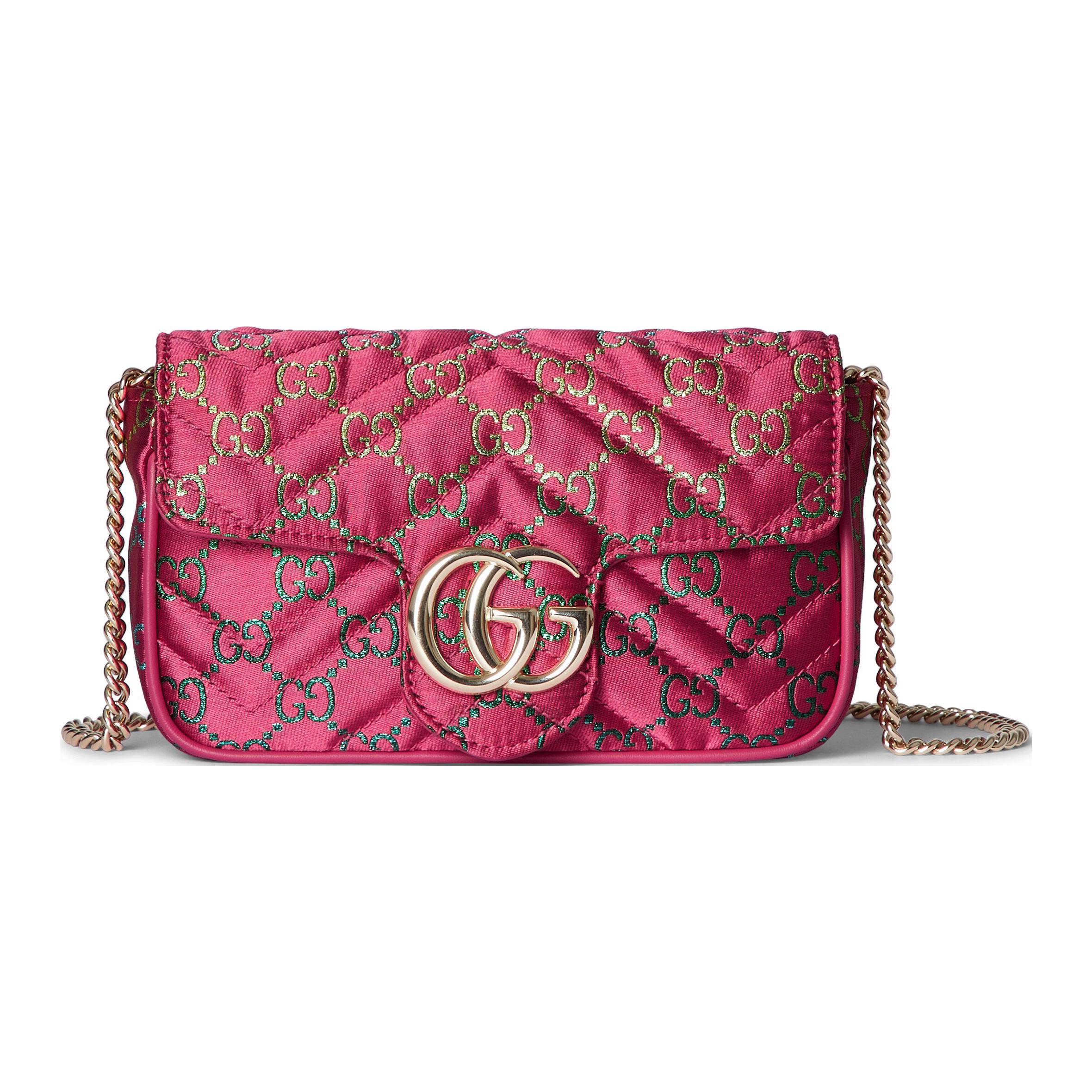 Gucci GG Marmont Quilted Satin Mini Chain Bag Fuchsia Green Gold Hardware Daily Party 476433-2ABNC-8455
Gucci GG Marmont Quilted Satin Mini Chain Bag Fuchsia Green Gold Hardware Daily Party 476433-2ABNC-8455