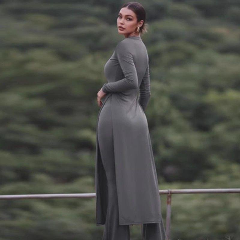 Trendy European & American Style Spring/Fall Long-Sleeve Dress with Casual Micro-Flare Pants Two-Piece Set Small серый
Trendy European & American Style Spring/Fall Long-Sleeve Dress with Casual Micro-Flare Pants Two-Piece Set Small серый