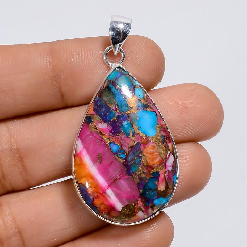 Splendid Top Grade Qualite 100% Natural Oyster Turquoise Pear Shape Ethnic Style Handmade Jewelry 925 Steling Silver Pendant 1.8 WSJ-4994 1.8
Splendid Top Grade Qualite 100% Natural Oyster Turquoise Pear Shape Ethnic Style Handmade Jewelry 925 Steling Silver Pendant 1.8 WSJ-4994 1.8