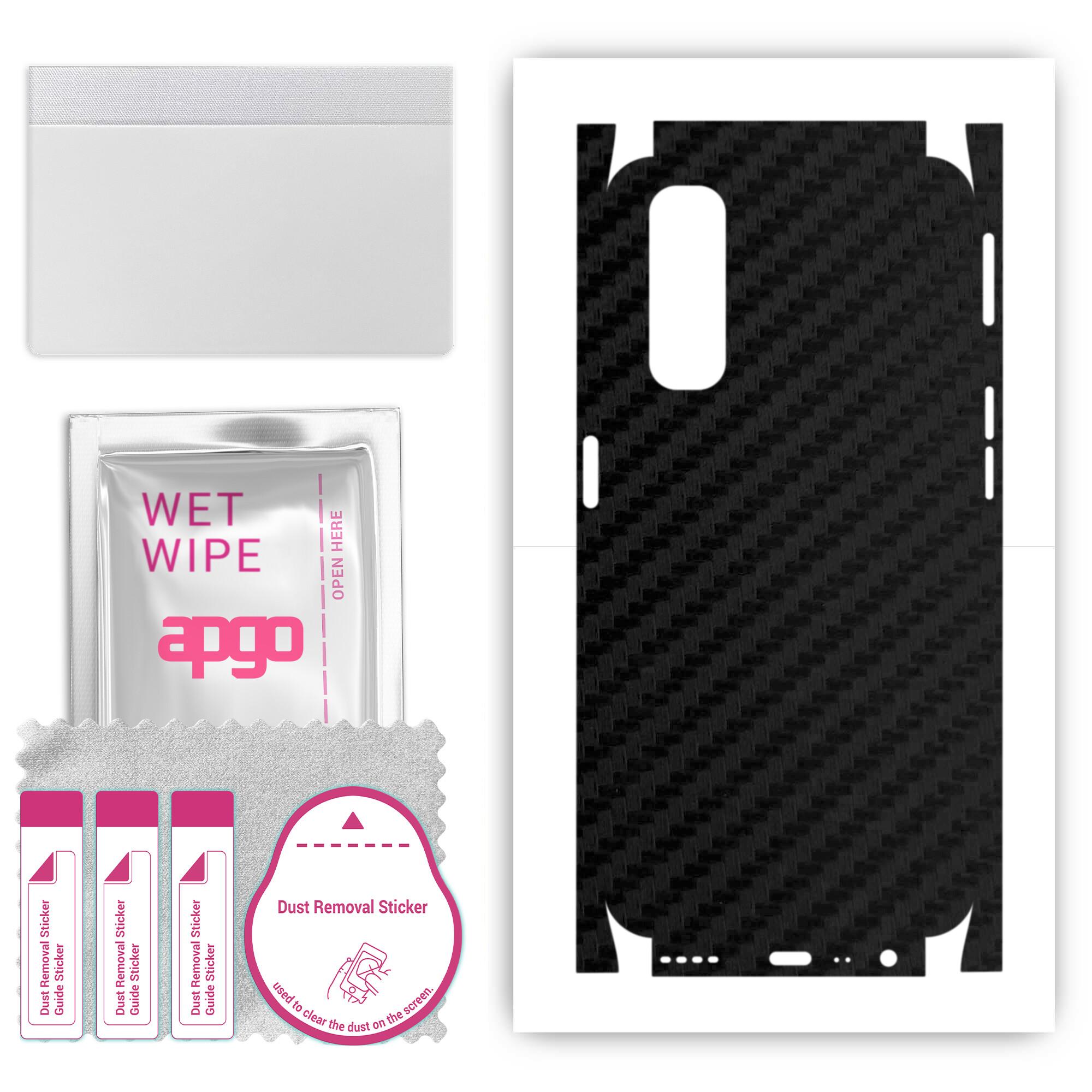 apgo Protective Skin Sticker for the back+sides compatible with Realme Narzo 30, Full Wrap Film, Foil, Vinyl - Pattern Carbon Black
apgo Protective Skin Sticker for the back+sides compatible with Realme Narzo 30, Full Wrap Film, Foil, Vinyl - Pattern Carbon Black
